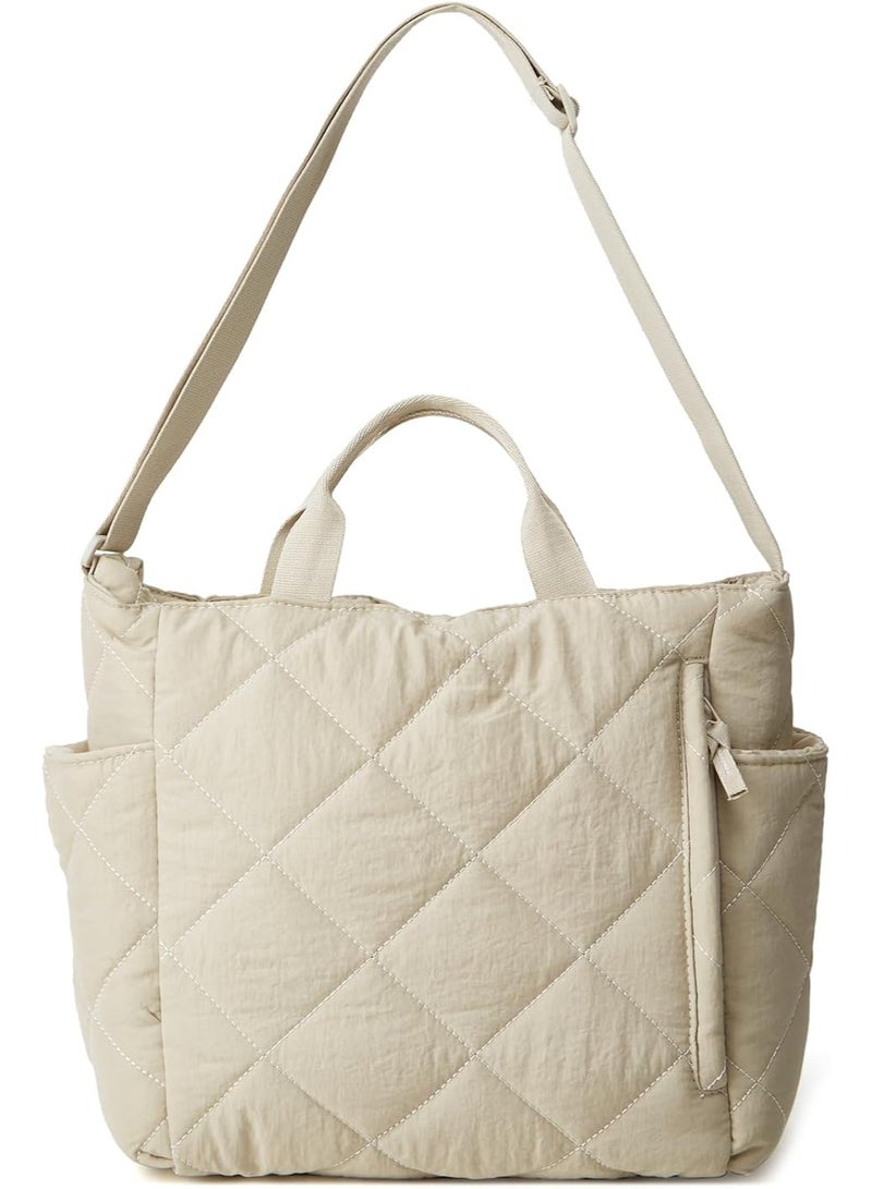 Tote Bag Canvas Waterproof-Crossbody & Shoulder Bag Multi Pockets & Functional Bag - Perfect For Shopping, Travel, Work,College, Students & Everyday Use. - Image 1